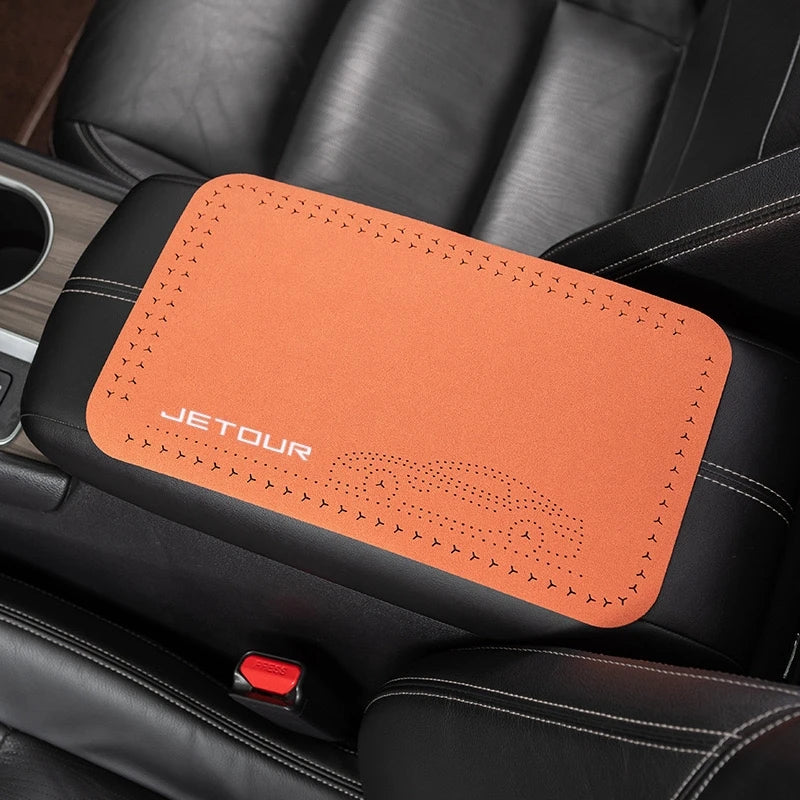 Suede Car Central Armrest Mat Console Arm Rest Seat Mat For Chery Jetour X7 X7SM X9 X95 DASHING i-DM T2 T3 Car Accessories