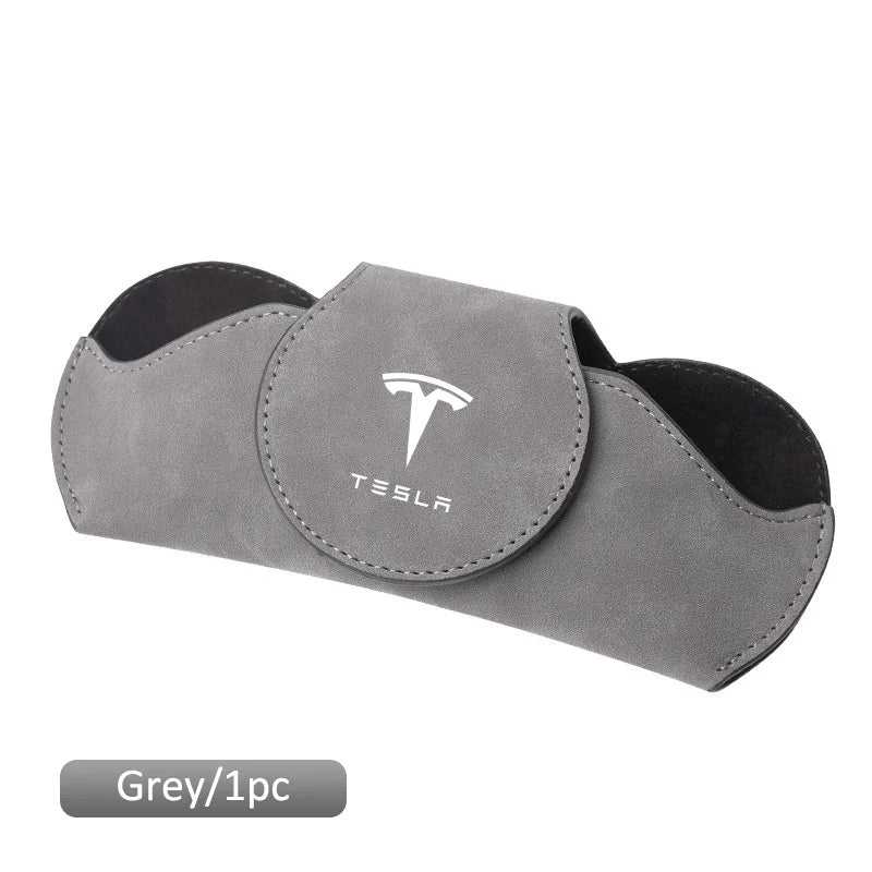 Car Glasses Case Auto Sun Visor Glasses Holder Sunglasses Clip Accessories Storage For Tesla Model 3 S X Y Roadster 2021 SpaceX