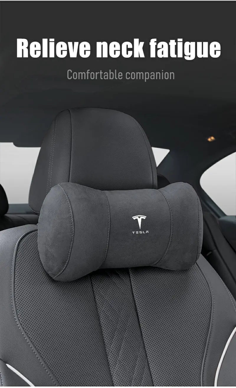 Car Seat Headrest Memory Cotton Cervical Spine Protection Pillow For Tesla Model 3 Highland 2023 Model S Model X Model Y