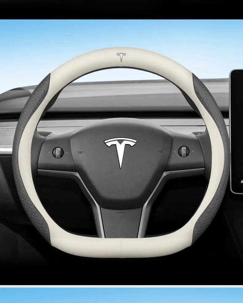 Car Steering Wheel Cover for Tesla Model 3 S Y Model X Roadster 2019-2025 Auto Interior Steering Wheel Accessories