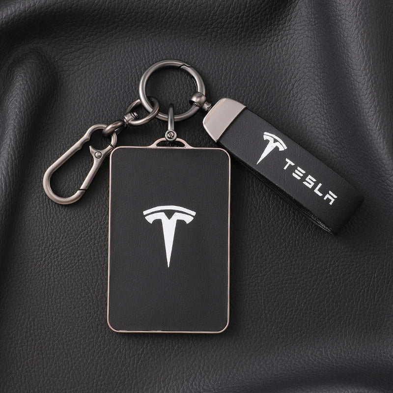 TPU Leather Car NFC Key Case Cover Protector Holder Shell Fob For Tesla Model 3 Model S Model X Model Y Keyless Auto Accessories