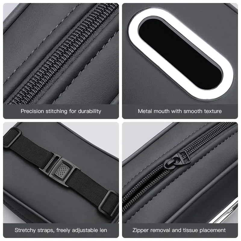 Car Tissue Box Car Interior Accessories For Chery Jetour X70 X70SM X90 X95 DASHING T2 T3 Leather Tissue Storage Bag Kleenex Case