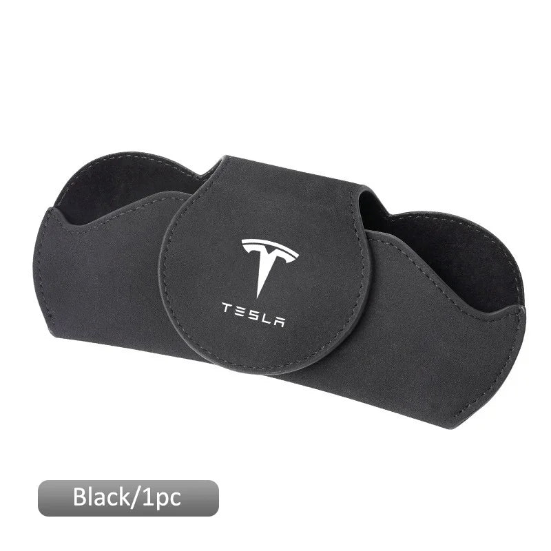 Car Glasses Case Auto Sun Visor Glasses Holder Sunglasses Clip Accessories Storage For Tesla Model 3 S X Y Roadster 2021 SpaceX