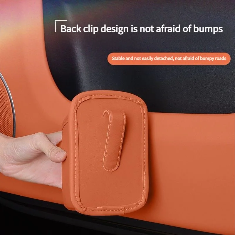 Leather Water Cup Storage Box By The Car Door And Beverage And On The Back Of The Seat For Tesla Model 3 Model S Model X Model Y