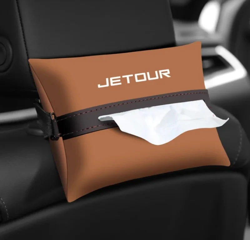 Fit for Jetour Traveler T2 2023-2025 Auto Armrest Box Tissue Box Seat Back Tissue Bag Car Interior Tissue Storage Accessories