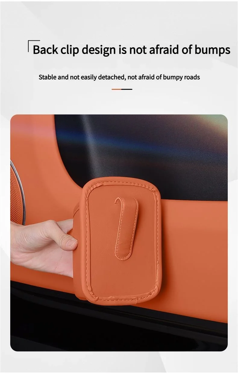 Leather Water Cup Storage Box By The Car Door And Beverage And On The Back Of The Seat For Tesla Model 3 Model S Model X Model Y