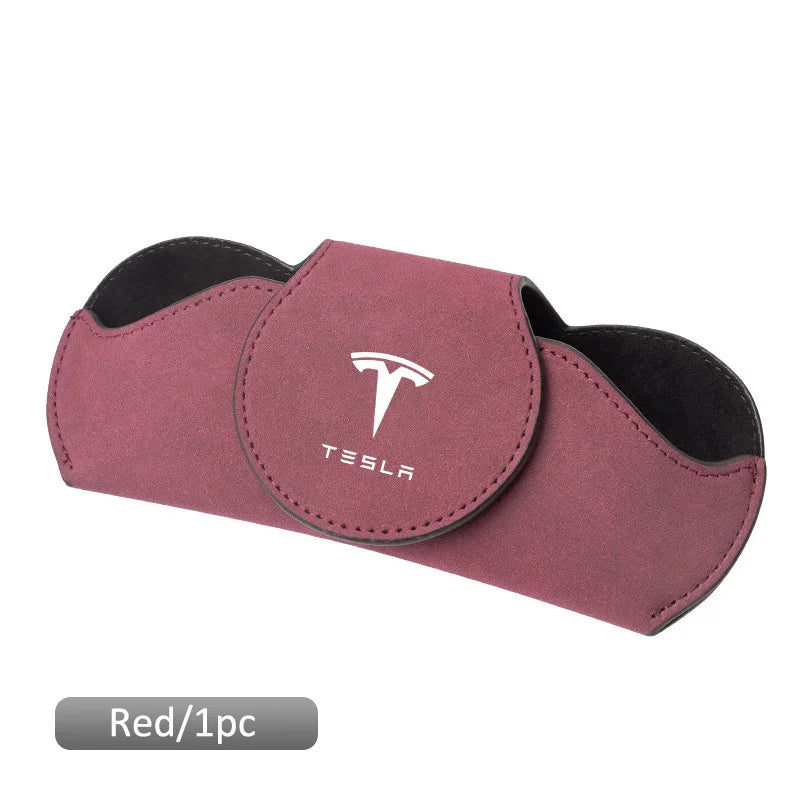Car Glasses Case Auto Sun Visor Glasses Holder Sunglasses Clip Accessories Storage For Tesla Model 3 S X Y Roadster 2021 SpaceX