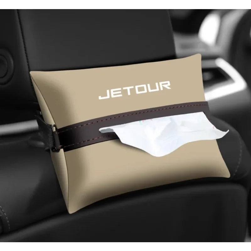 Fit for Jetour Traveler T2 2023-2025 Auto Armrest Box Tissue Box Seat Back Tissue Bag Car Interior Tissue Storage Accessories