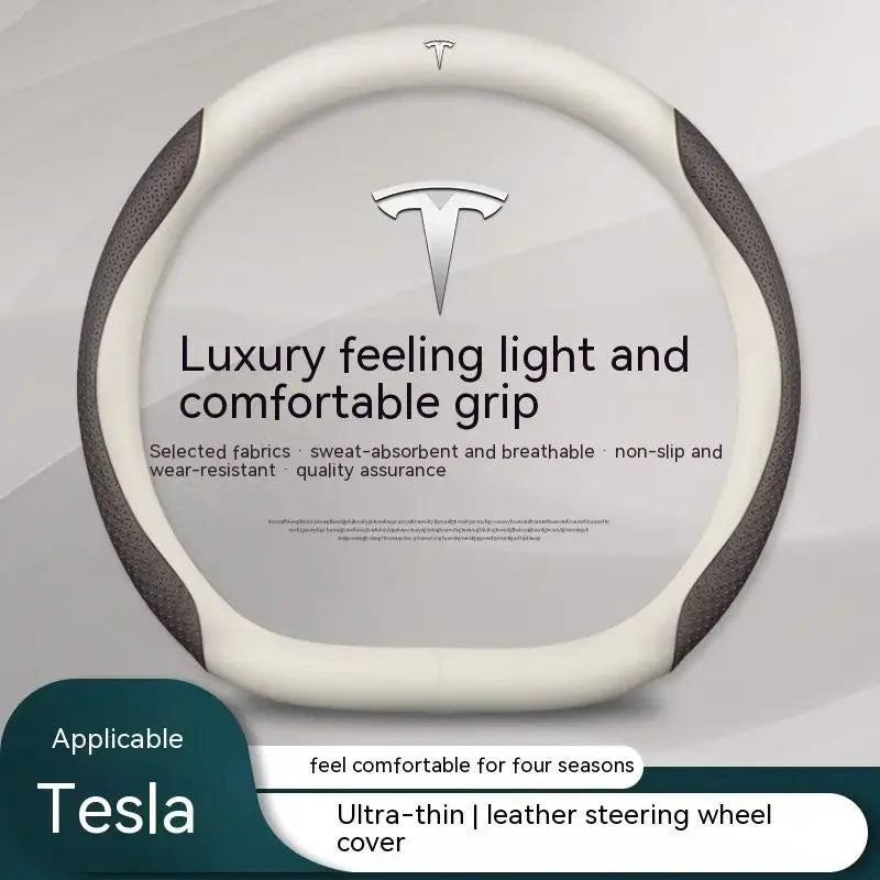Car Steering Wheel Cover for Tesla Model 3 S Y Model X Roadster 2019-2025 Auto Interior Steering Wheel Accessories