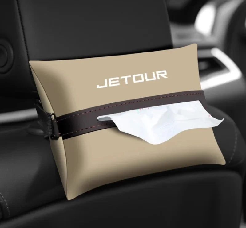 Fit for Jetour Traveler T2 2023-2025 Auto Armrest Box Tissue Box Seat Back Tissue Bag Car Interior Tissue Storage Accessories