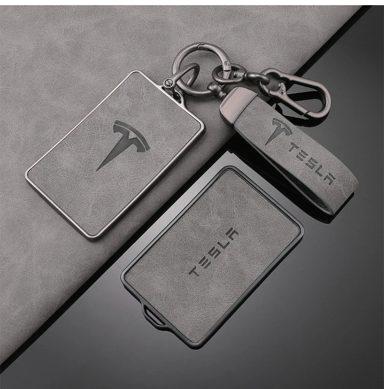 TPU Leather Car NFC Key Case Cover Protector Holder Shell Fob For Tesla Model 3 Model S Model X Model Y Keyless Auto Accessories