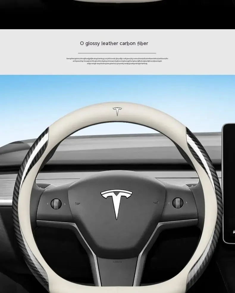 Car Steering Wheel Cover for Tesla Model 3 S Y Model X Roadster 2019-2025 Auto Interior Steering Wheel Accessories