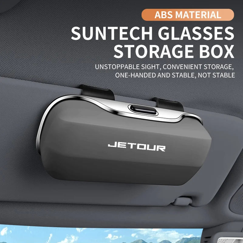 For Jetour T2 Dashing T1 Traveller X70 DASHING X50 X90 X95 Plus L9 Accessories Car Visor Sunglasses Car Glasses Case Clip Box