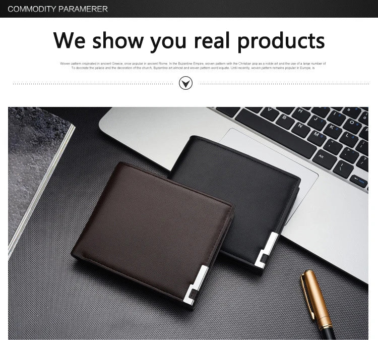 New Leather Car Short Men Wallet Purse With Card Holder License Accessories For Tesla Model 3 X Model Y Juniper Roadster SpaceX