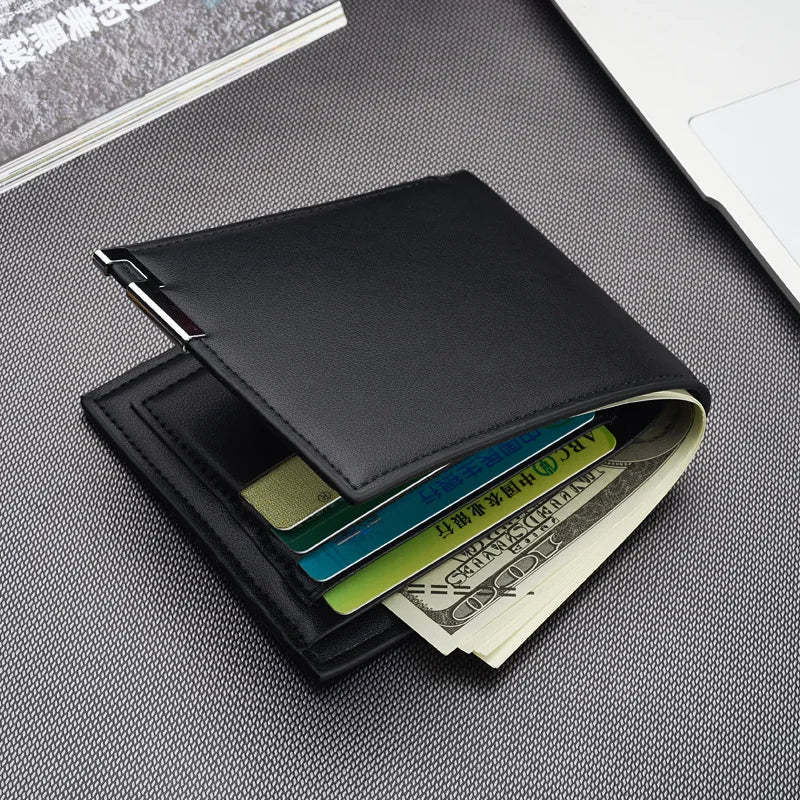 New Leather Car Short Men Wallet Purse With Card Holder License Accessories For Tesla Model 3 X Model Y Juniper Roadster SpaceX