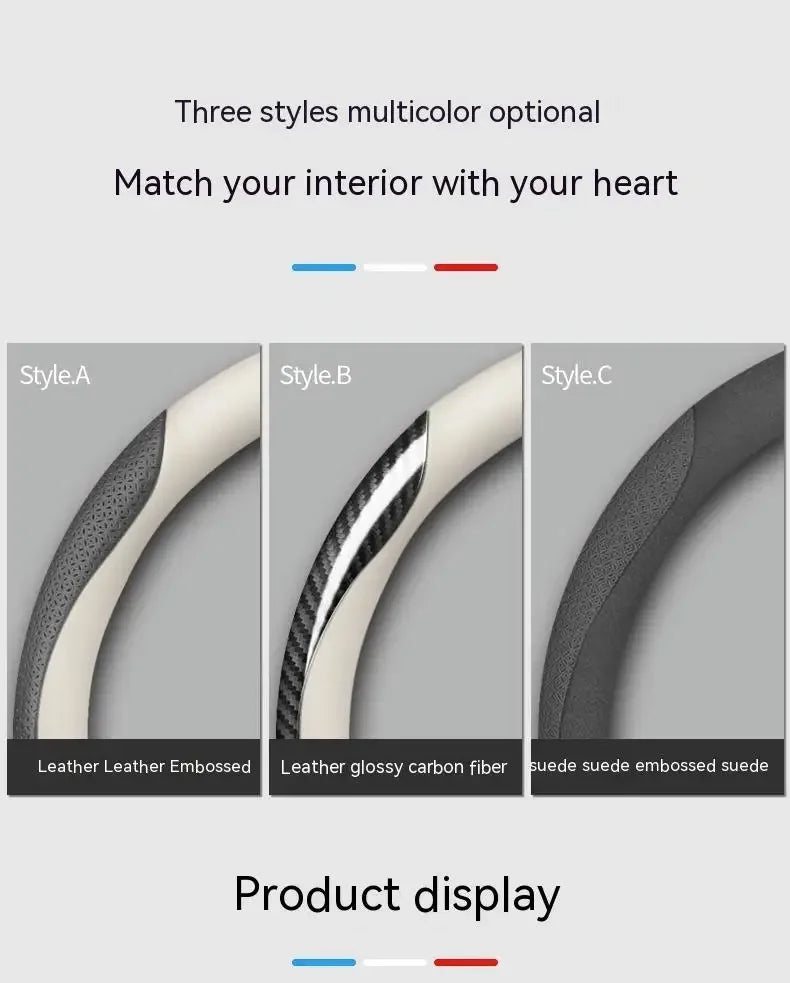 Car Steering Wheel Cover for Tesla Model 3 S Y Model X Roadster 2019-2025 Auto Interior Steering Wheel Accessories