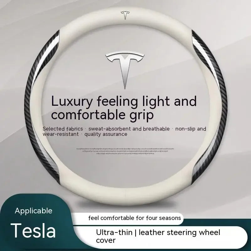 Car Steering Wheel Cover for Tesla Model 3 S Y Model X Roadster 2019-2025 Auto Interior Steering Wheel Accessories