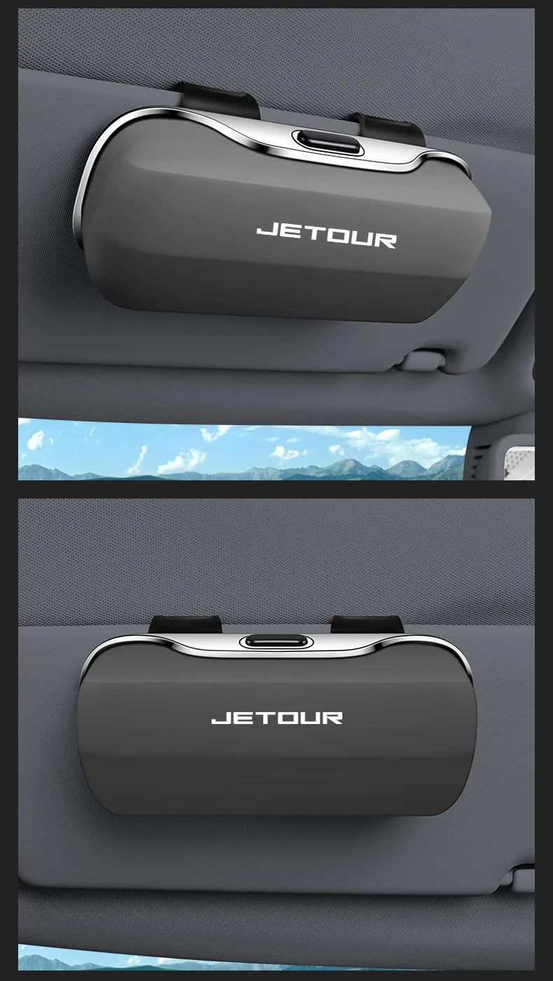 For Jetour T2 Dashing T1 Traveller X70 DASHING X50 X90 X95 Plus L9 Accessories Car Visor Sunglasses Car Glasses Case Clip Box