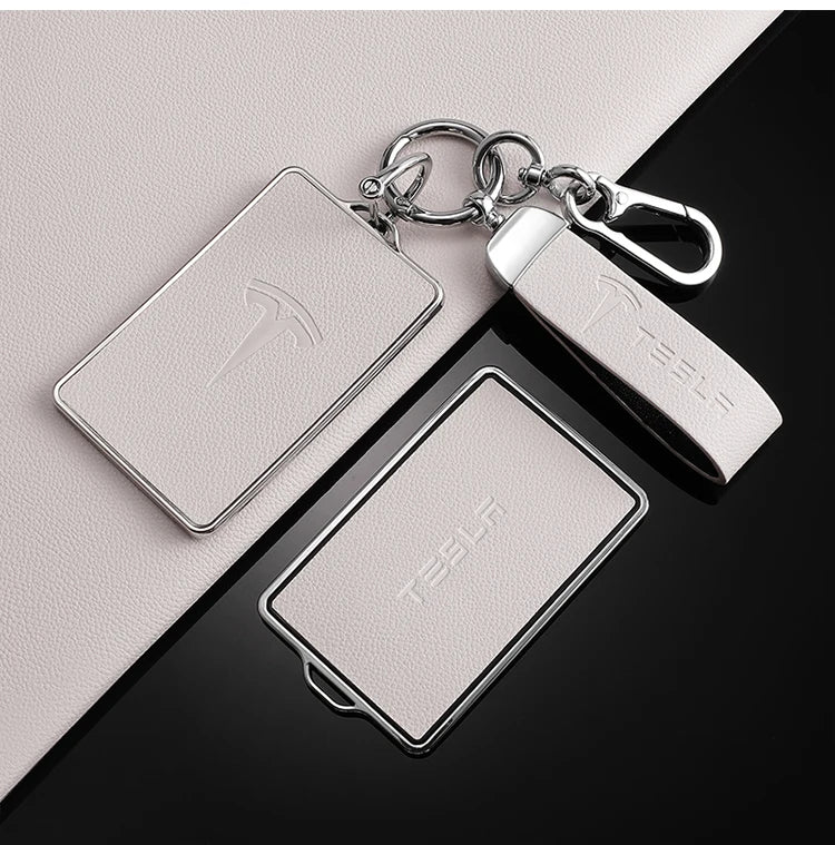 TPU Leather Car NFC Key Case Cover Protector Holder Shell Fob For Tesla Model 3 Model S Model X Model Y Keyless Auto Accessories