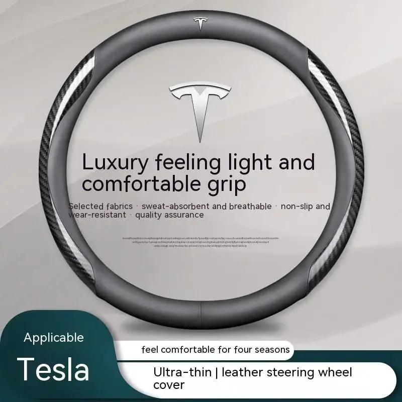 Car Steering Wheel Cover for Tesla Model 3 S Y Model X Roadster 2019-2025 Auto Interior Steering Wheel Accessories