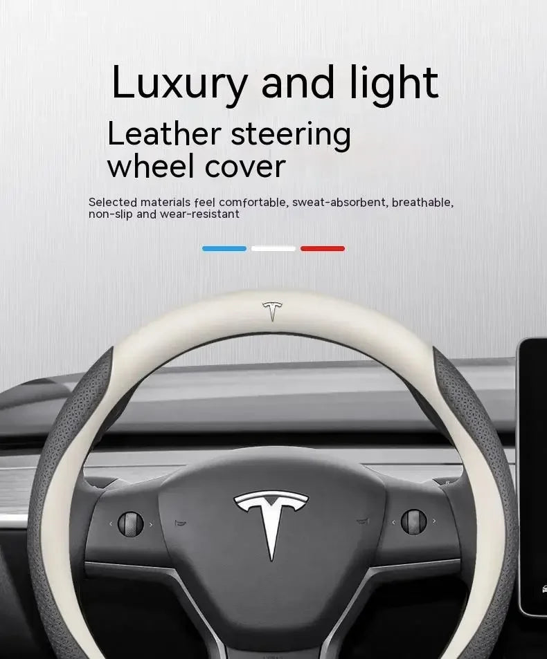 Car Steering Wheel Cover for Tesla Model 3 S Y Model X Roadster 2019-2025 Auto Interior Steering Wheel Accessories