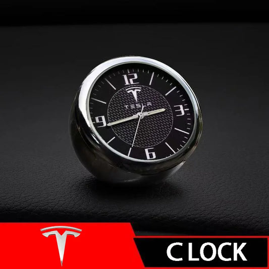 Car Decoration Quartz Luminous Clock Watch For Tesla Model 3 Model S Model X Model Y Decorative Clock Car Interior Accessories