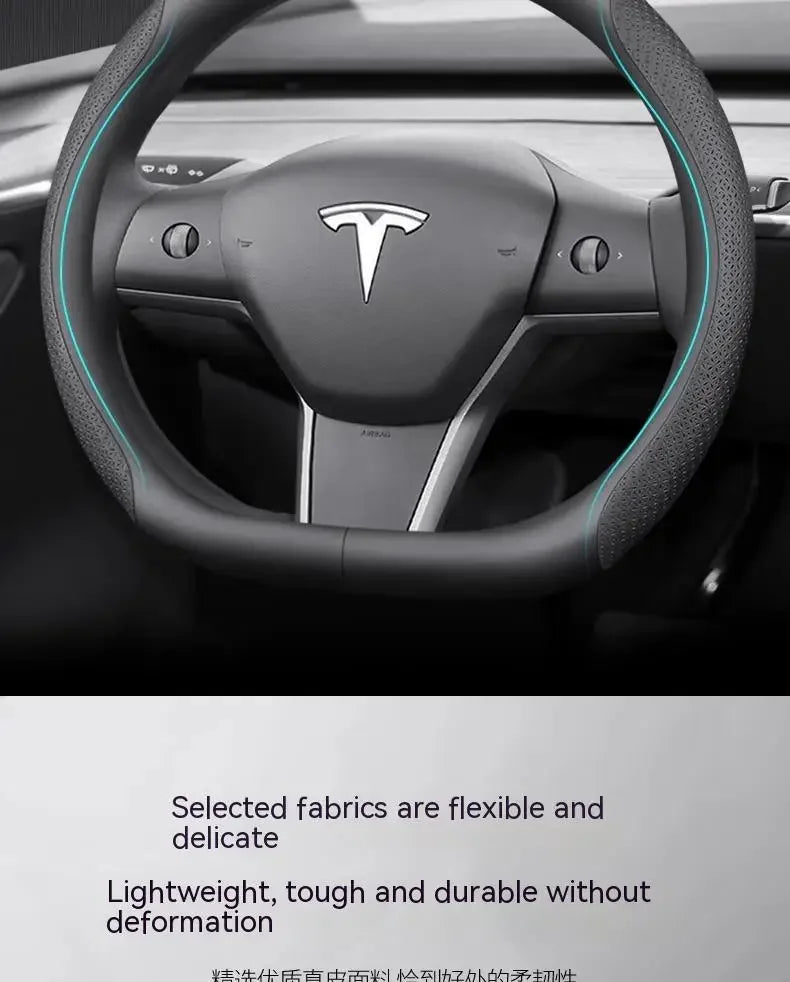 Car Steering Wheel Cover for Tesla Model 3 S Y Model X Roadster 2019-2025 Auto Interior Steering Wheel Accessories