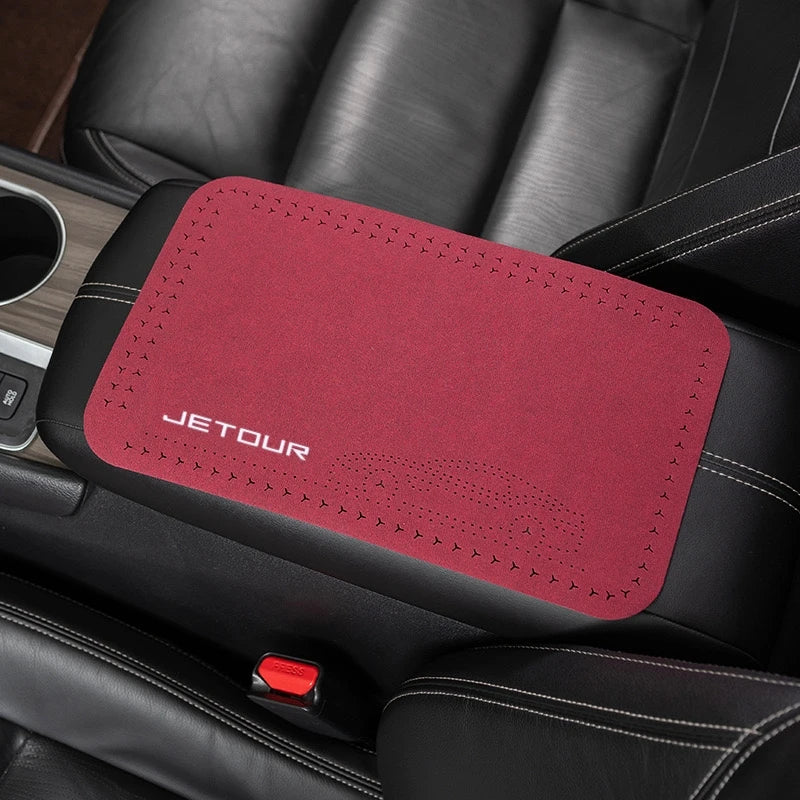 Suede Car Central Armrest Mat Console Arm Rest Seat Mat For Chery Jetour X7 X7SM X9 X95 DASHING i-DM T2 T3 Car Accessories