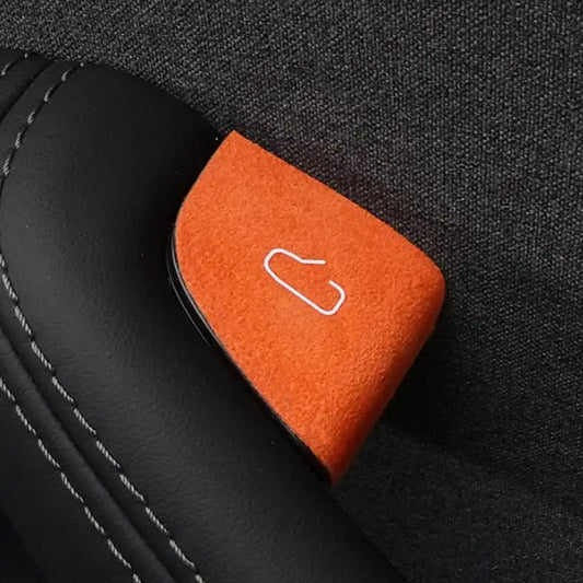 4pcs/set Car Door Button Stickers for tesla for model 3 2025 2024 suede car door button stickers for model 3 interior Decoration