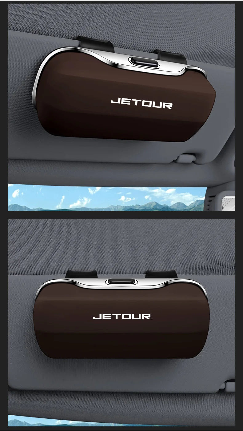 For Jetour T2 Dashing T1 Traveller X70 DASHING X50 X90 X95 Plus L9 Accessories Car Visor Sunglasses Car Glasses Case Clip Box