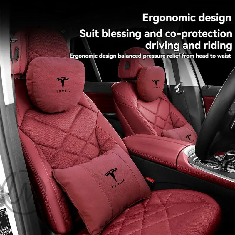 For Tesla Model 3 Y X S Neck Pillow Headrest Pillow Automobile Seat Neck Rest Auto Seat Head Support Pillow Car Accessories