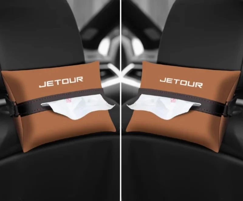 Fit for Jetour Traveler T2 2023-2025 Auto Armrest Box Tissue Box Seat Back Tissue Bag Car Interior Tissue Storage Accessories