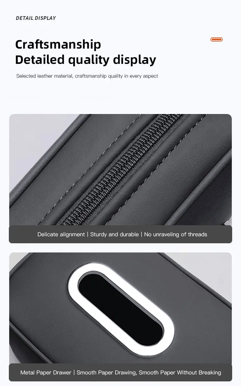 Car Tissue Box Car Interior Accessories For Chery Jetour X70 X70SM X90 X95 DASHING T2 T3 Leather Tissue Storage Bag Kleenex Case