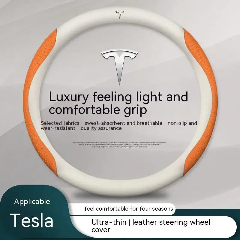 Car Steering Wheel Cover for Tesla Model 3 S Y Model X Roadster 2019-2025 Auto Interior Steering Wheel Accessories