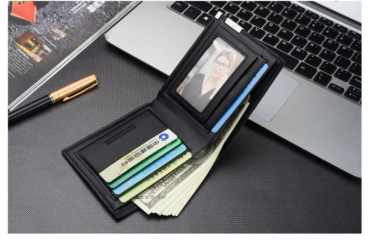 New Leather Car Short Men Wallet Purse With Card Holder License Accessories For Tesla Model 3 X Model Y Juniper Roadster SpaceX