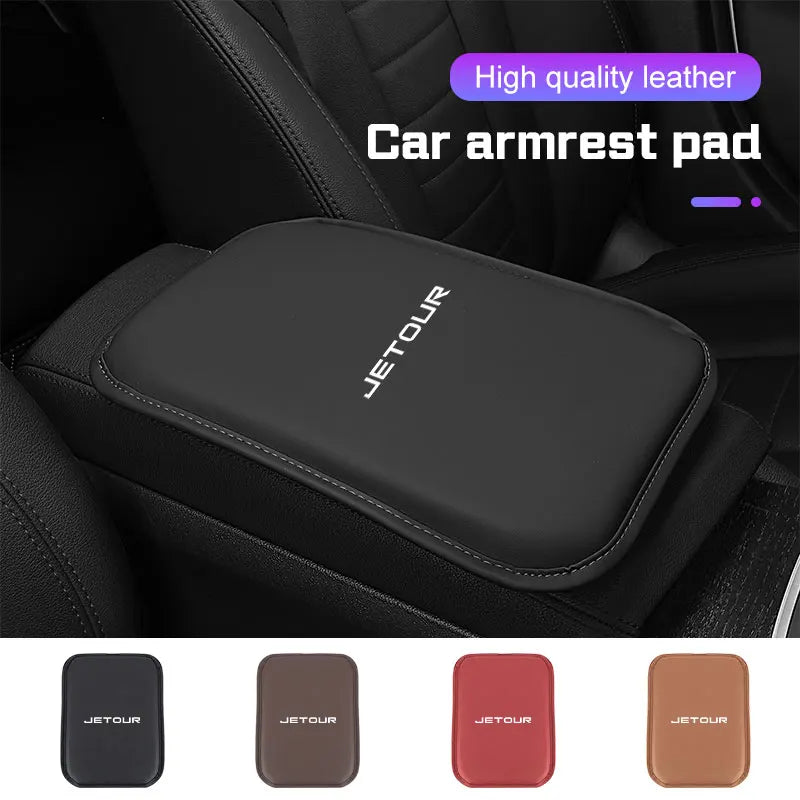 For Jetour T3 X70 X70SMX90 PLUS Dashing X-1 X95 L6 i-DM Leather Car Armrest Box Mat Accessories Center Console Protector Cushion