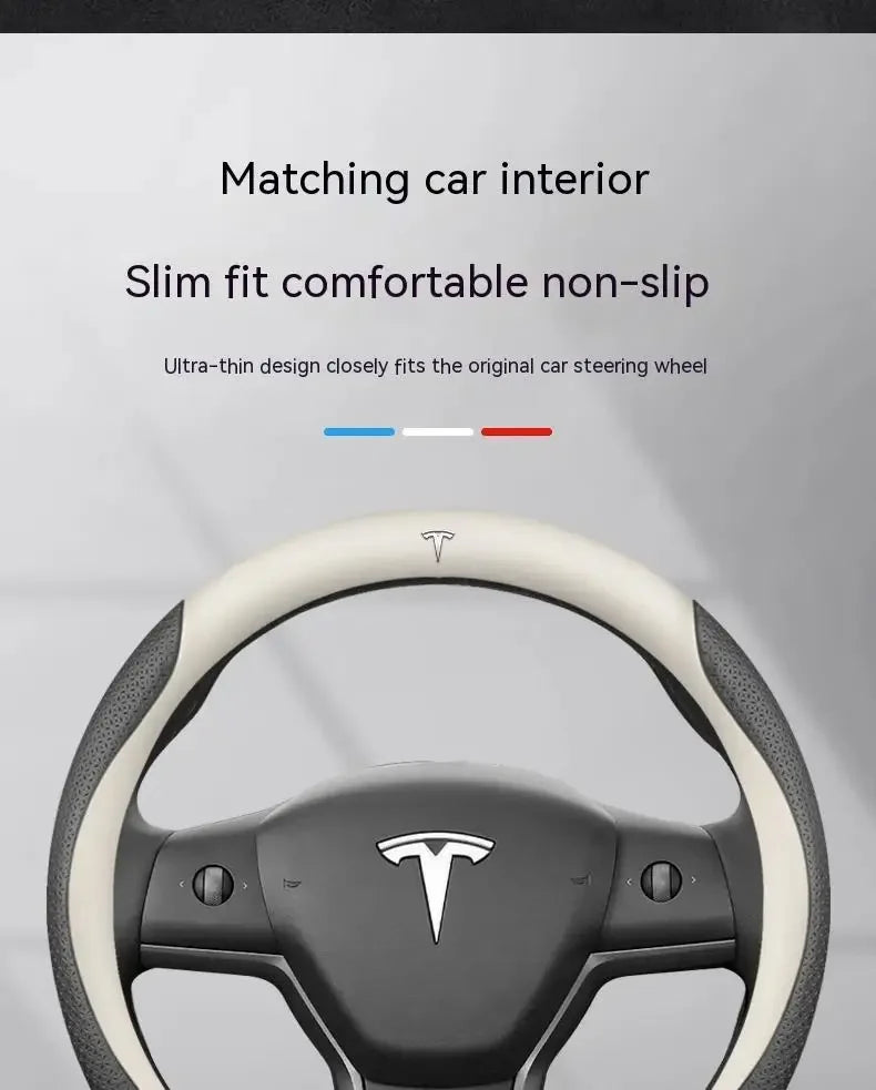 Car Steering Wheel Cover for Tesla Model 3 S Y Model X Roadster 2019-2025 Auto Interior Steering Wheel Accessories