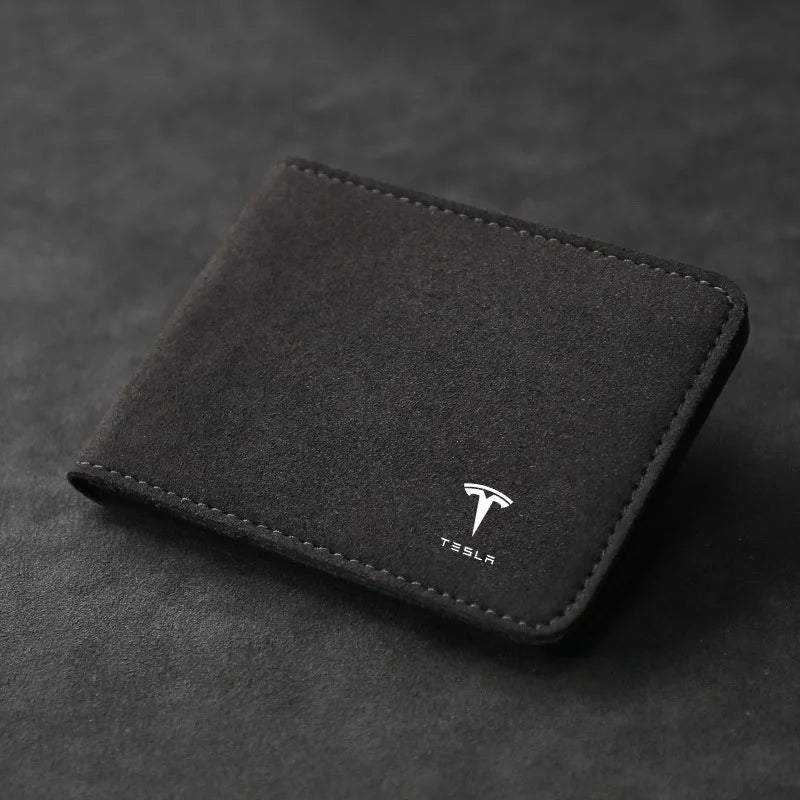 Suede Leather Car Driver License ID Card Bag Credit Card Holder FIT For Tesla Model 3 Model S Model X Model Y Roadster SpaceX
