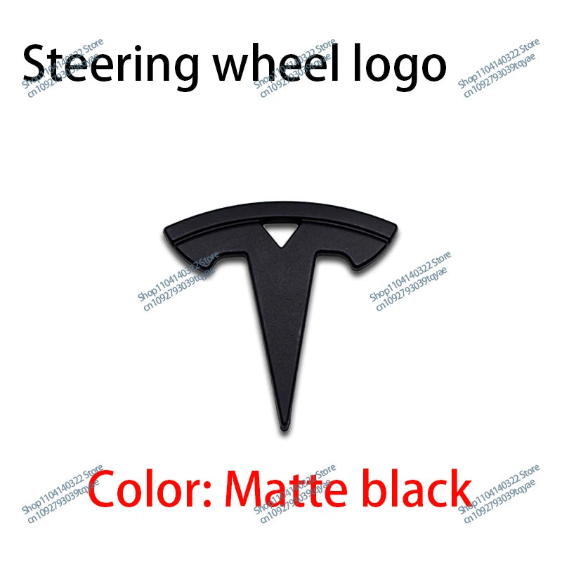 Car Styling Badge Car Steering Wheel Center Replacement Sticker For Tesla Model S X Y 3 Roadster Elantra Badge Decal Accessories
