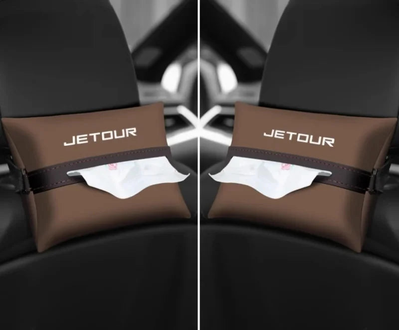 Fit for Jetour Traveler T2 2023-2025 Auto Armrest Box Tissue Box Seat Back Tissue Bag Car Interior Tissue Storage Accessories