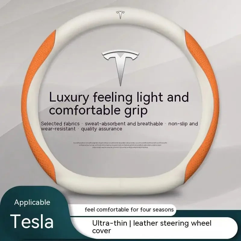 Car Steering Wheel Cover for Tesla Model 3 S Y Model X Roadster 2019-2025 Auto Interior Steering Wheel Accessories