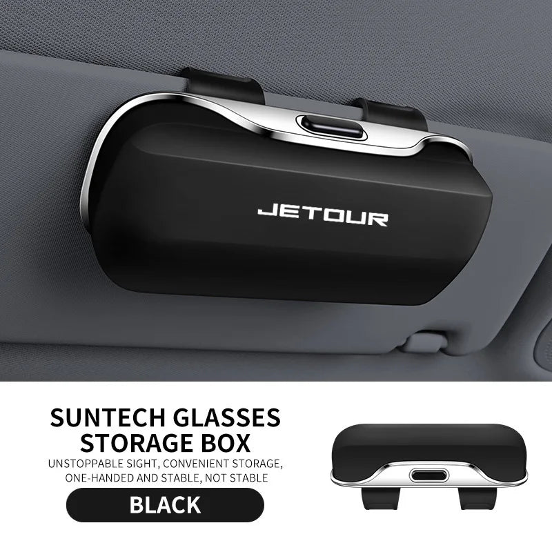 For Jetour T2 Dashing T1 Traveller X70 DASHING X50 X90 X95 Plus L9 Accessories Car Visor Sunglasses Car Glasses Case Clip Box