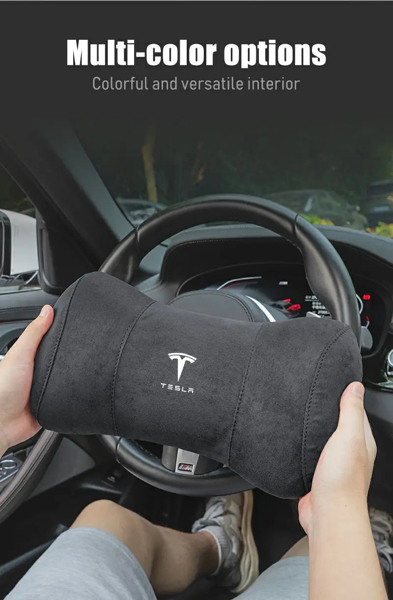 Car Seat Headrest Memory Cotton Cervical Spine Protection Pillow For Tesla Model 3 Highland 2023 Model S Model X Model Y
