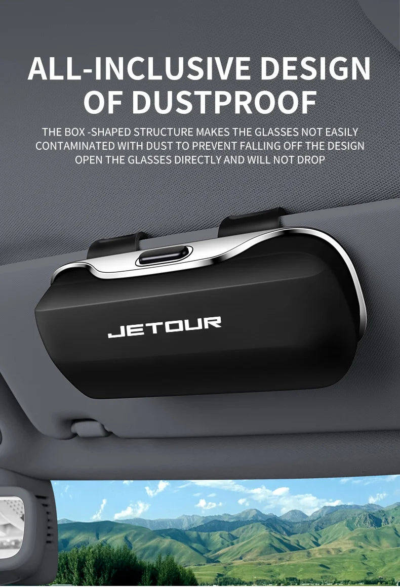 For Jetour T2 Dashing T1 Traveller X70 DASHING X50 X90 X95 Plus L9 Accessories Car Visor Sunglasses Car Glasses Case Clip Box