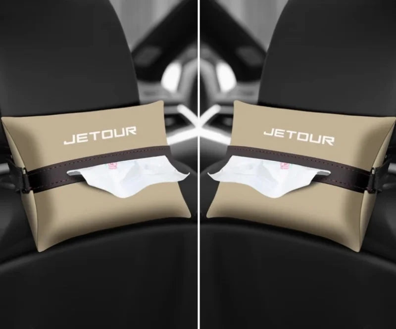 Fit for Jetour Traveler T2 2023-2025 Auto Armrest Box Tissue Box Seat Back Tissue Bag Car Interior Tissue Storage Accessories