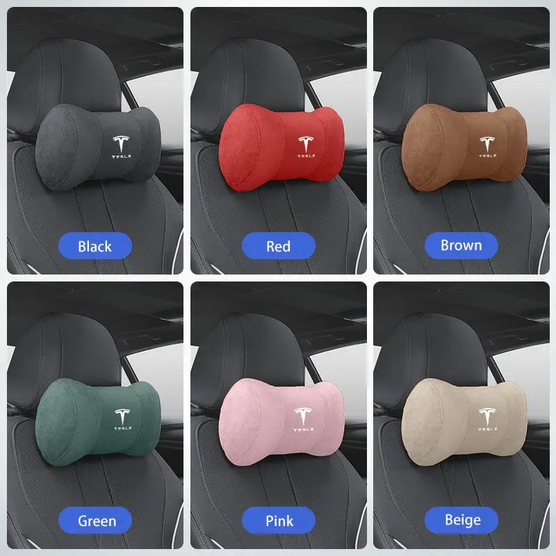 Car Seat Headrest Memory Cotton Cervical Spine Protection Pillow For Tesla Model 3 Highland 2023 Model S Model X Model Y