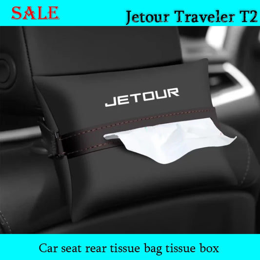 Fit for Jetour Traveler T2 2023-2025 Auto Armrest Box Tissue Box Seat Back Tissue Bag Car Interior Tissue Storage Accessories