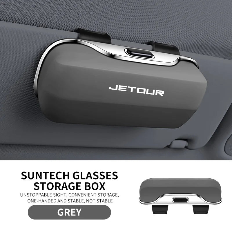 For Jetour T2 Dashing T1 Traveller X70 DASHING X50 X90 X95 Plus L9 Accessories Car Visor Sunglasses Car Glasses Case Clip Box
