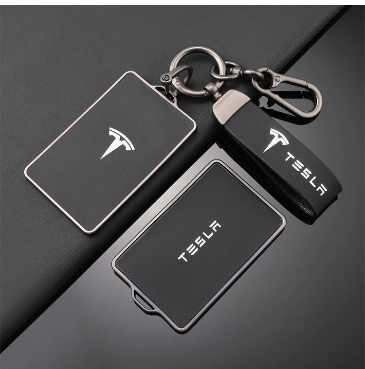 TPU Leather Car NFC Key Case Cover Protector Holder Shell Fob For Tesla Model 3 Model S Model X Model Y Keyless Auto Accessories
