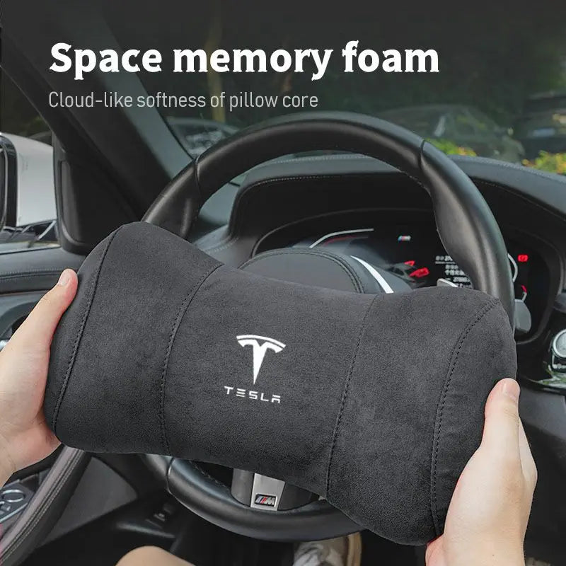 Car Seat Headrest Memory Cotton Cervical Spine Protection Pillow For Tesla Model 3 Highland 2023 Model S Model X Model Y